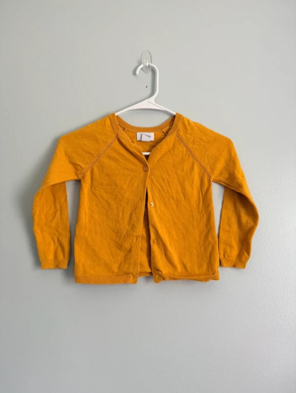 Old Navy Girls Mustard Yellow Button Cardigan 5T